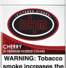 OHM FILTERED CIGAR CHERRY 10/20PK