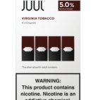 JUUL PODS VIRGINIA TOB 5% 4PK 8CT