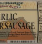 SR SUMMER SAUSAGE GARLIC 12OZ