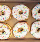 DONUT RING WHITE ICED W/DECO 24CT