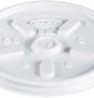 LID PL 8JL WHITE VENT DART 10/100