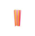 STRAW 12 ASST NEON GIANT 4/300CT