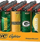 LIGHTER BIC GREEN BAY PACKER 50CT